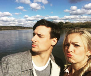 Barbara Kurdej-Szatan i Mateusz Damięcki na planie nowego serialu