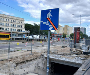 Likwidacja przejścia podziemnego na skrzyżowaniu ul. Młynarskiej i Wolskiej w Warszawie
