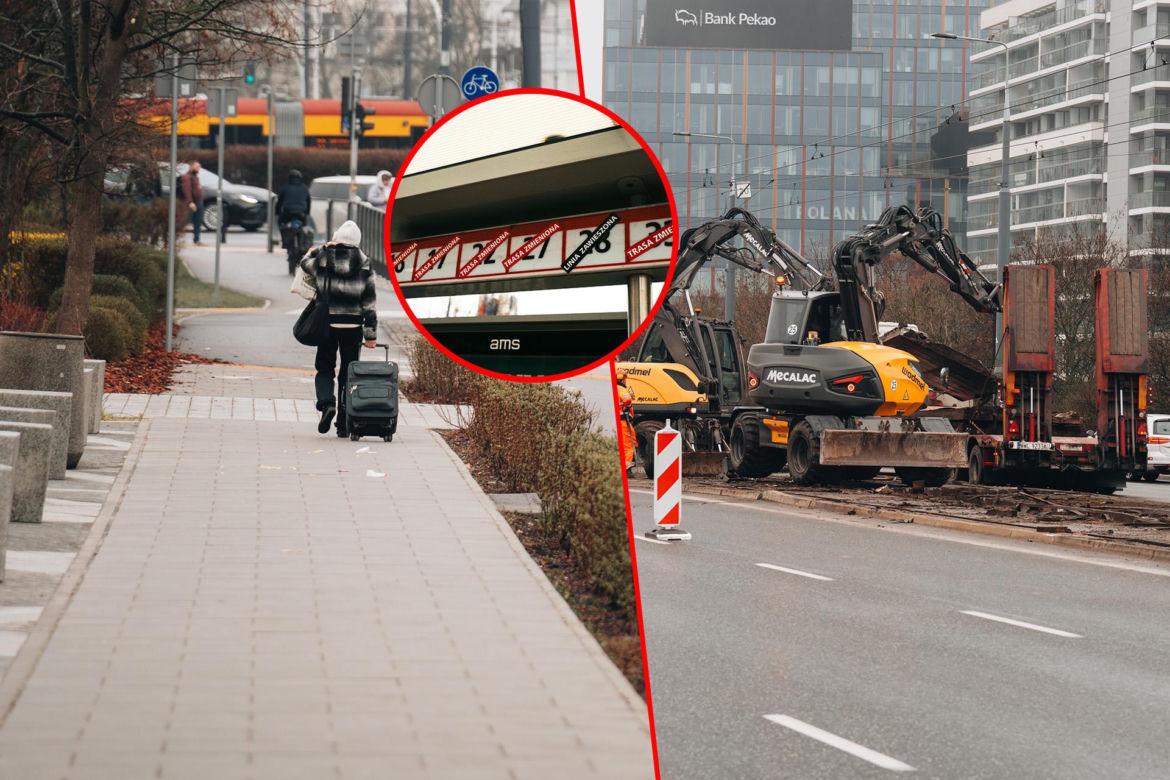 Potężne utrudnienia komunikacyjne w Warszawie. Tramwaje nie pojadą tamtędy przez dwa miesiące