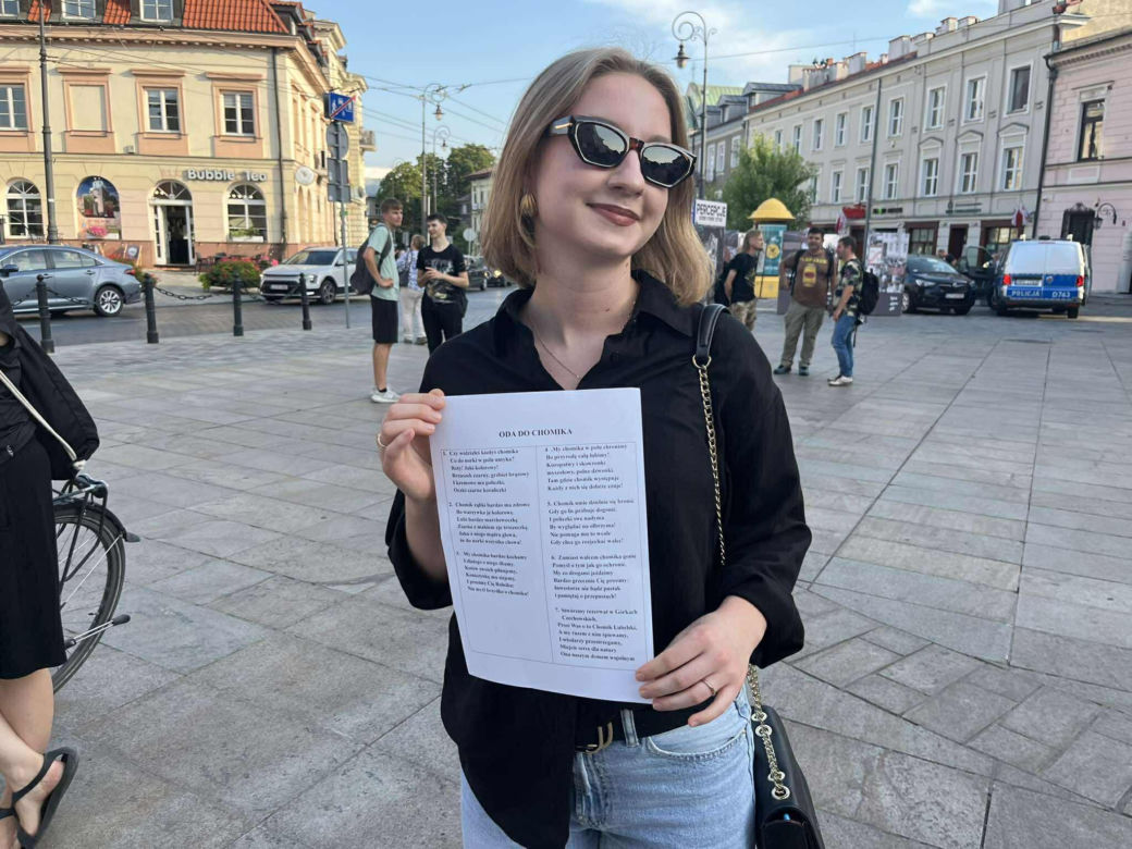 Protest w obronie Górek Czechowskich przed ratuszem