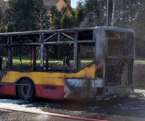 Autobus miejski spłonął doszczętnie na środku ulicy! Szok w Łodzi [ZDJĘCIA]