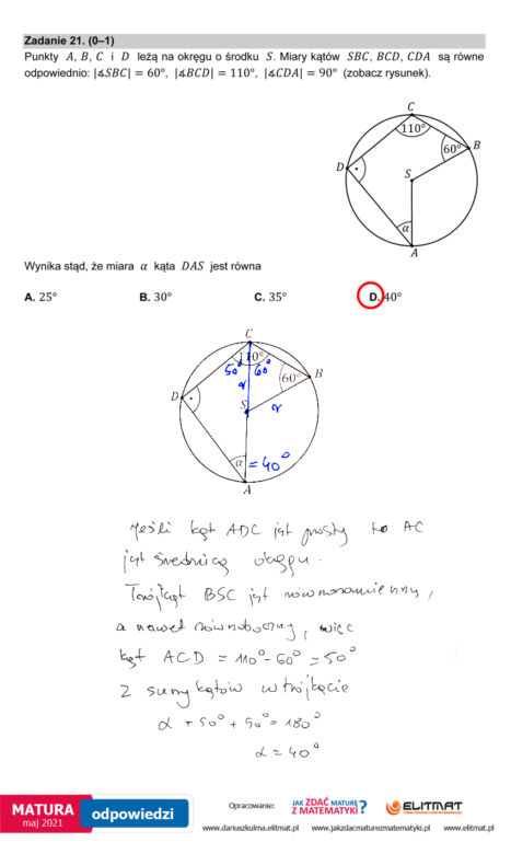 Matura 2021, matematyka poziom podstawowy. Odpowiedzi eksperta