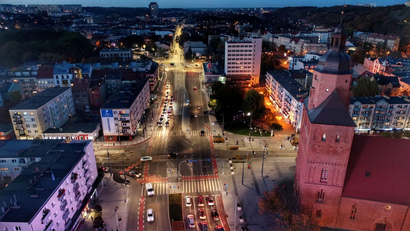 Tak wygląda Gorzów z lotu ptaka. Niesamowite zdjęcia wieczorową porą