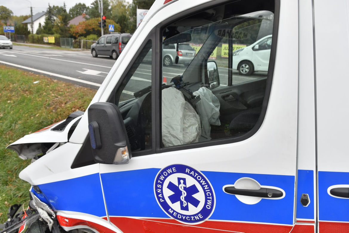 Wypadek karetki w Koniku Nowym