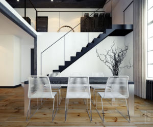 Aranżacja wnętrza loftu w Krakowie