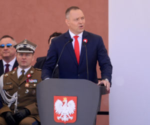 Warszawa. Święto Narodowe Trzeciego Maja. Para prezydencka na Placu Zamkowym w Warszawie