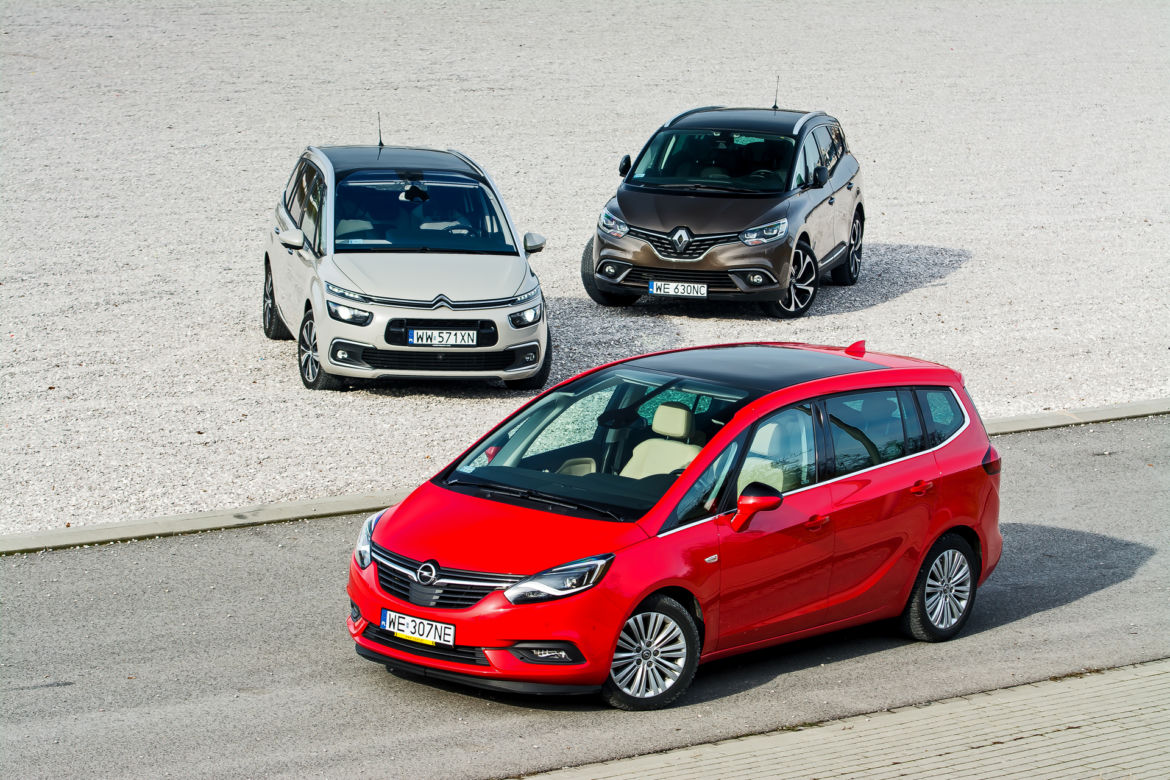 Renault Grand Scenic, Opel Zafira, Citroen Grand C4 Picasso