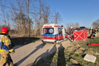 Dachowanie fiata w Słupowie