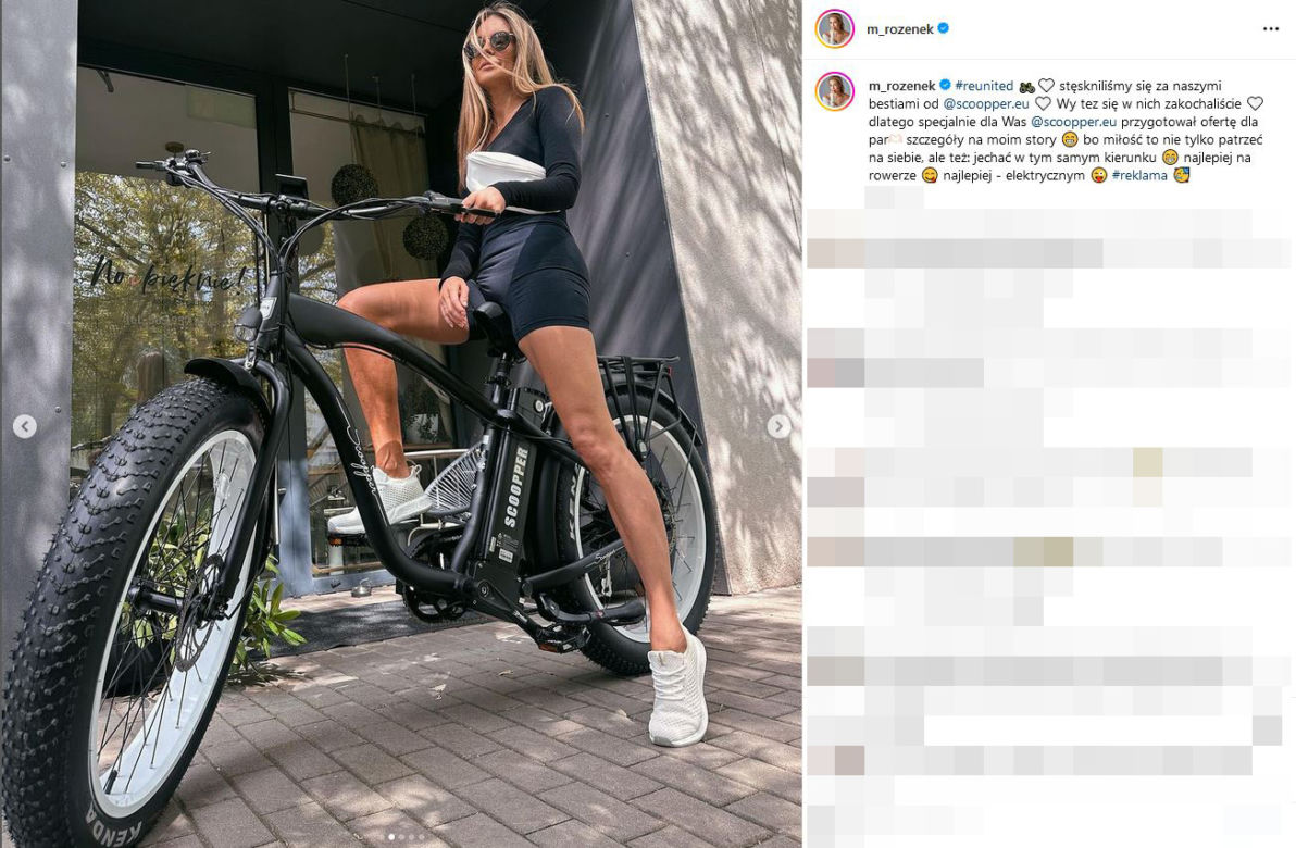 Małgorzata Rozenek ma rower droższy niż samochód