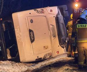 Koszmarny wypadek autobusu pod Wyszkowem