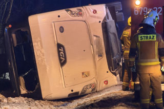 Koszmarny wypadek autobusu pod Wyszkowem