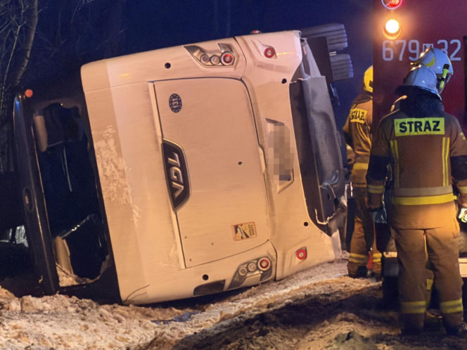 Koszmarny wypadek autobusu pod Wyszkowem