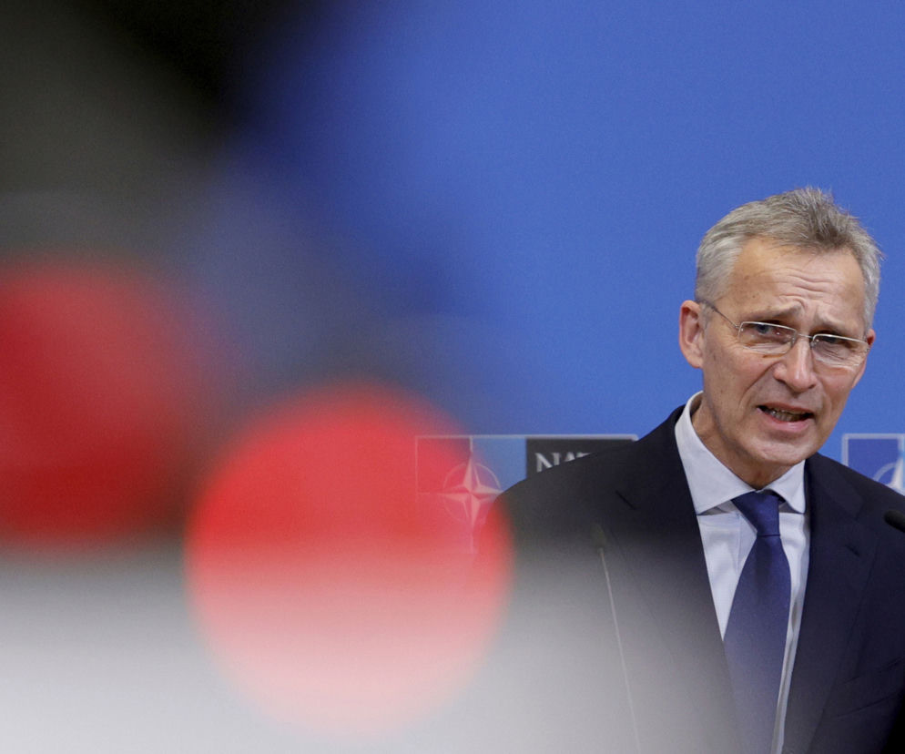 Sekretarz generalny NATO Jens Stoltenberg i Prezydent RP Andrzej Duda na wspólnej konferencji w Brukseli 