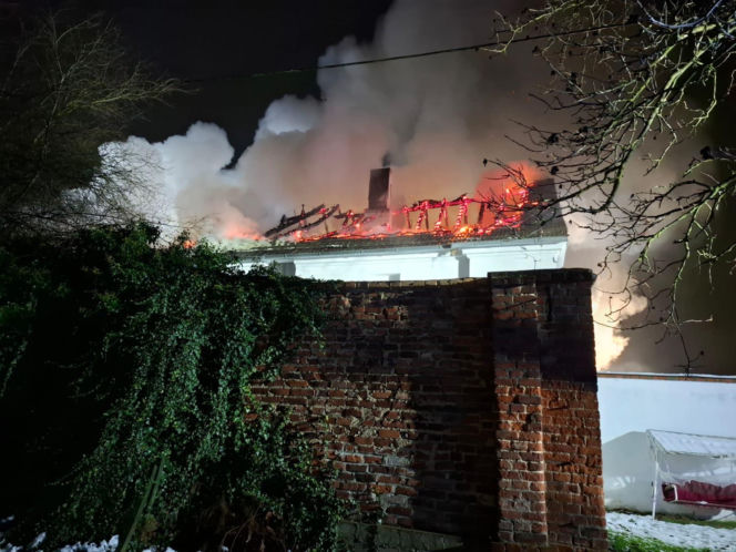 Pożar stadniny w Mosznie