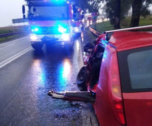 Groźny wypadek na drodze krajowej nr 8 pod Wrocławiem