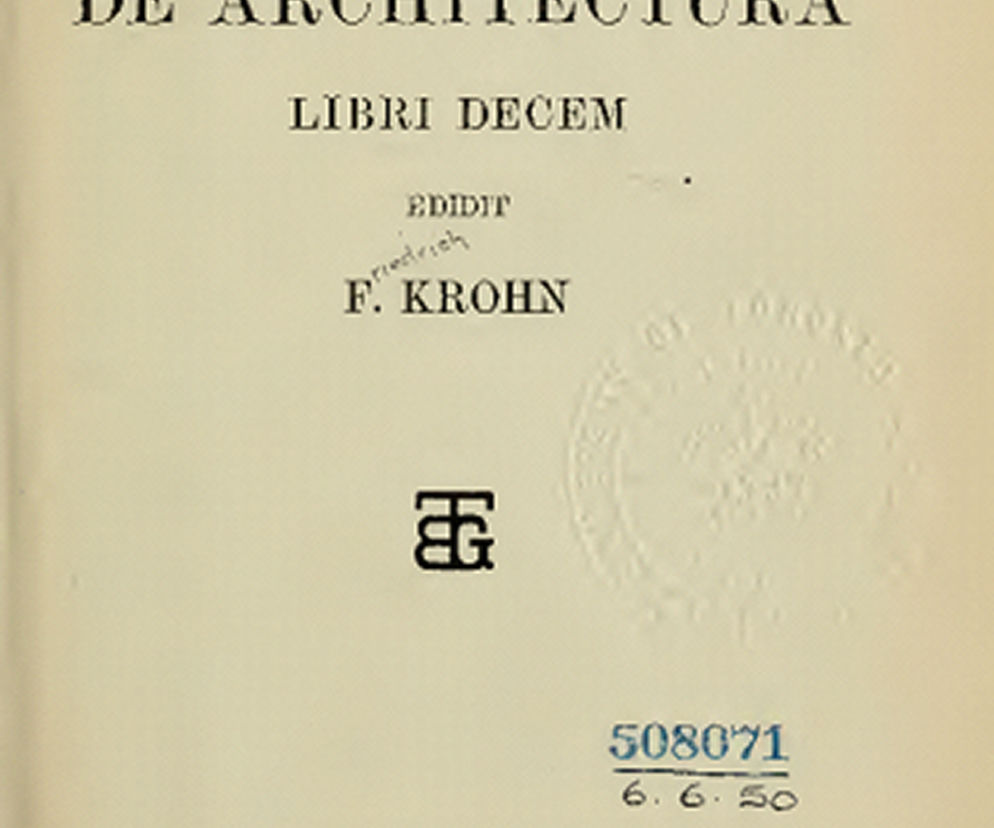 Vitruvii. De architectura libri decem