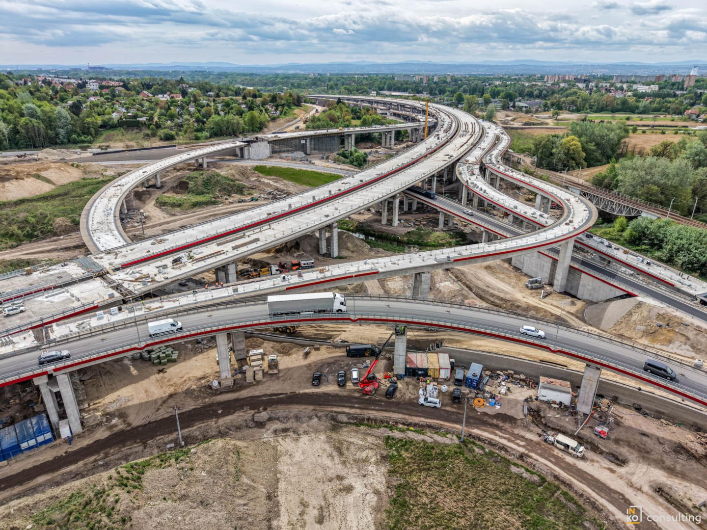 Budowa węzła Mistrzejowice na S7