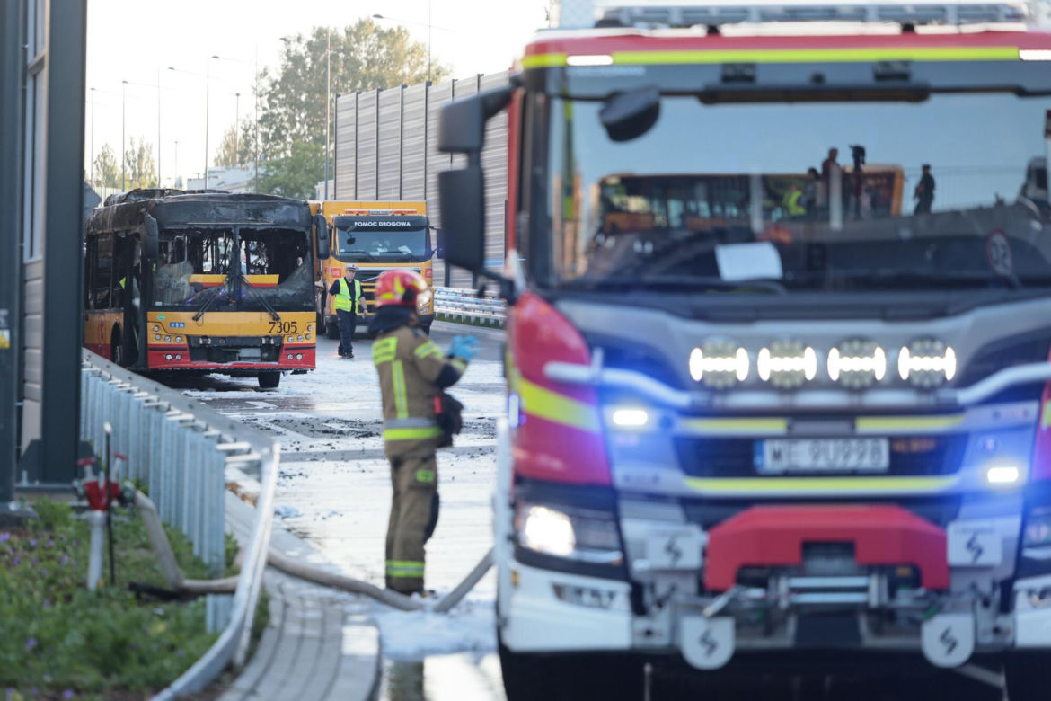 Pożar autobusu miejskiego Al. Stanów Zjednoczonych