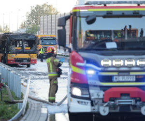 Pożar autobusu miejskiego Al. Stanów Zjednoczonych