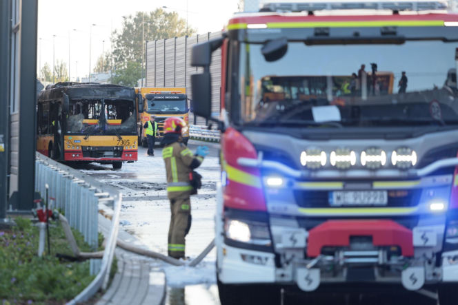 Pożar autobusu miejskiego Al. Stanów Zjednoczonych