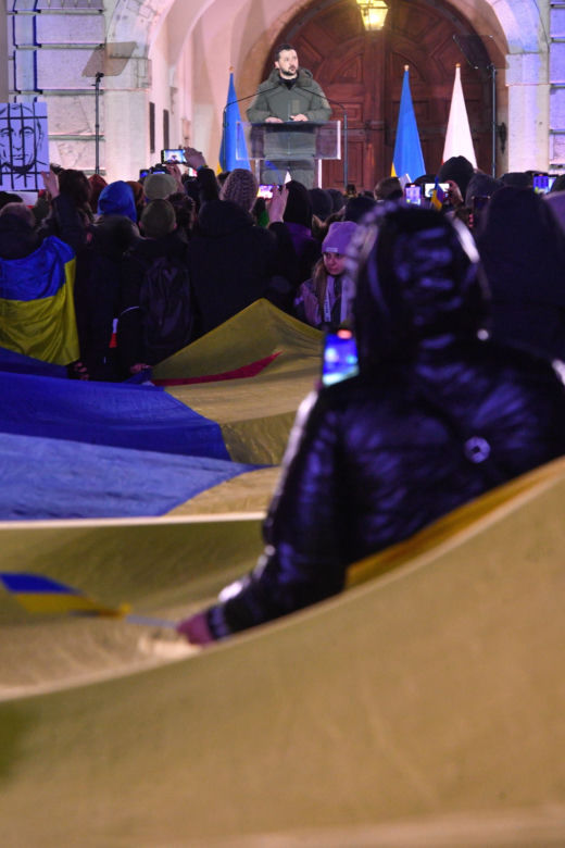 Wystąpienie Wołodymyra Zełenskiego na Zamku Królewskim w Warszawie