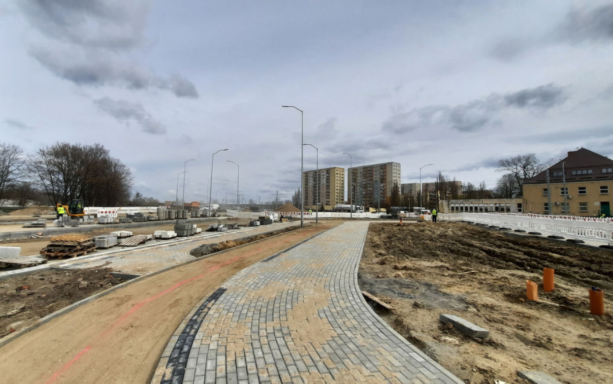 Przebudowa ul. Szafera - kwiecień 2021