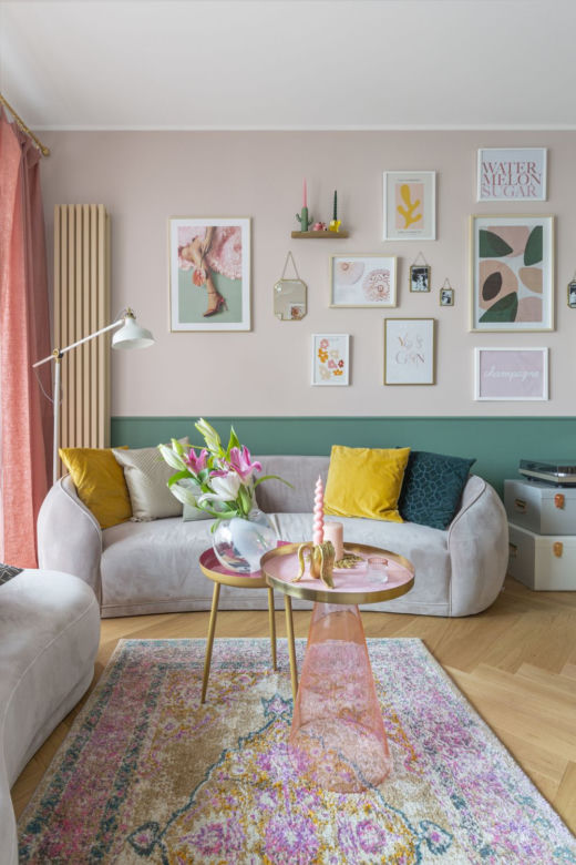 Pastelowy salon