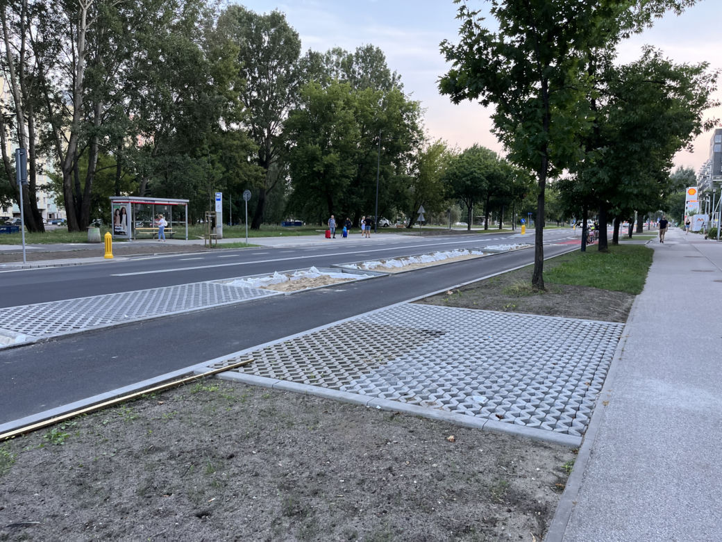 Trwają prace na ulicy Sokratesa na Bielanach 