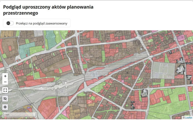 Fragment projektu planu ogólnego dla Warszawy