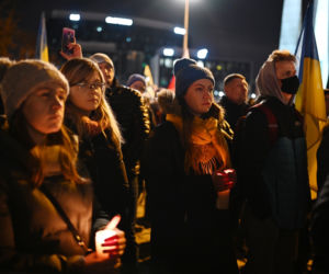 Solidarni z Ukrainą. Wielki wiec w Gdańsku