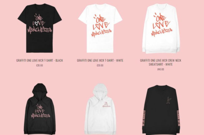 One Love Manchester: koszulki, bluzy i gadżety z koncertu