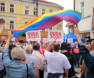 LGBT to nie ideologia - protest podczas wizyty Beaty Szydło