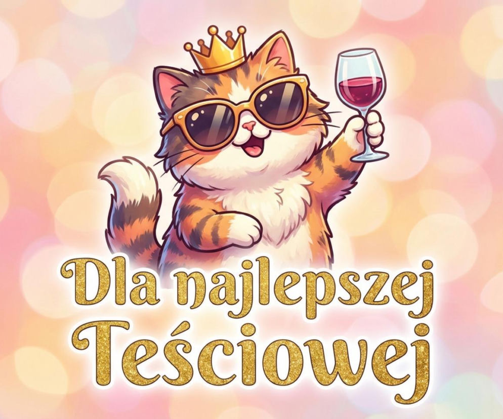 Kot w koronie na Dzień Teściowej