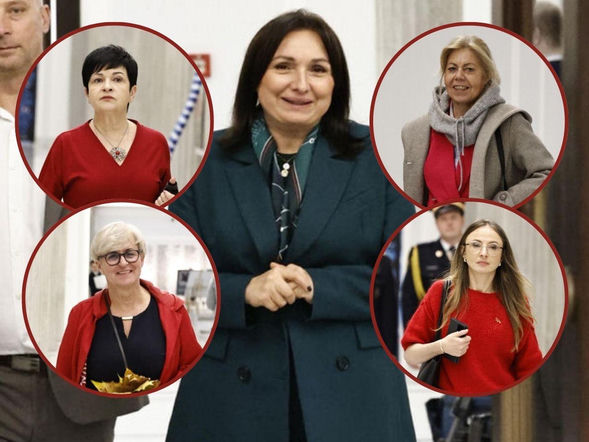 Sejmowa rewia mody. Butelkowa zieleń, ciemna śliwa i ognista czerwień [ZDJĘCIA]