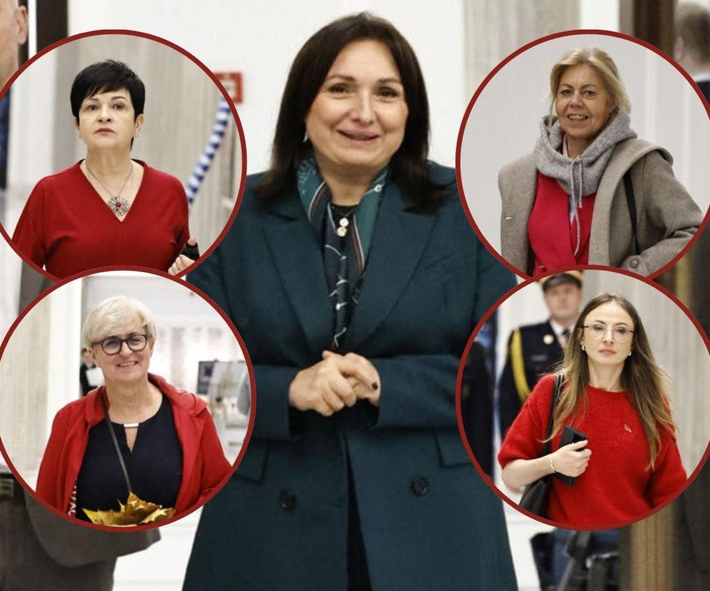 Sejmowa rewia mody. Butelkowa zieleń, ciemna śliwa i ognista czerwień [ZDJĘCIA]