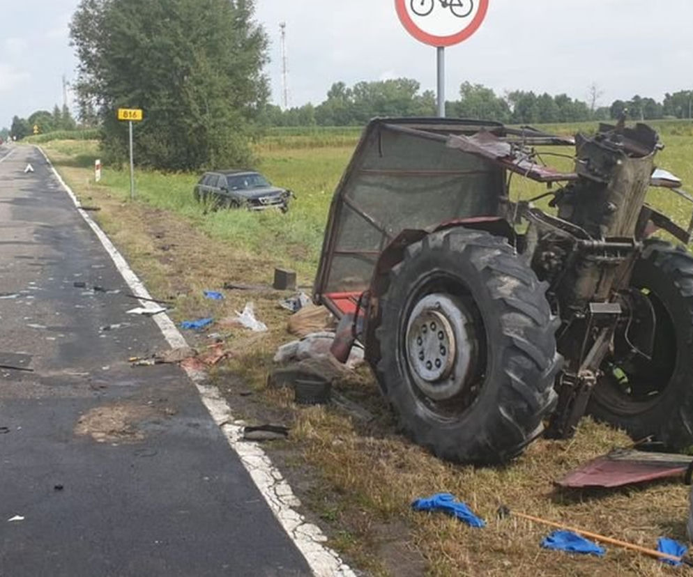 Dołhobrody: Ciągnik rozpadł się na kawałki! Potworny widok