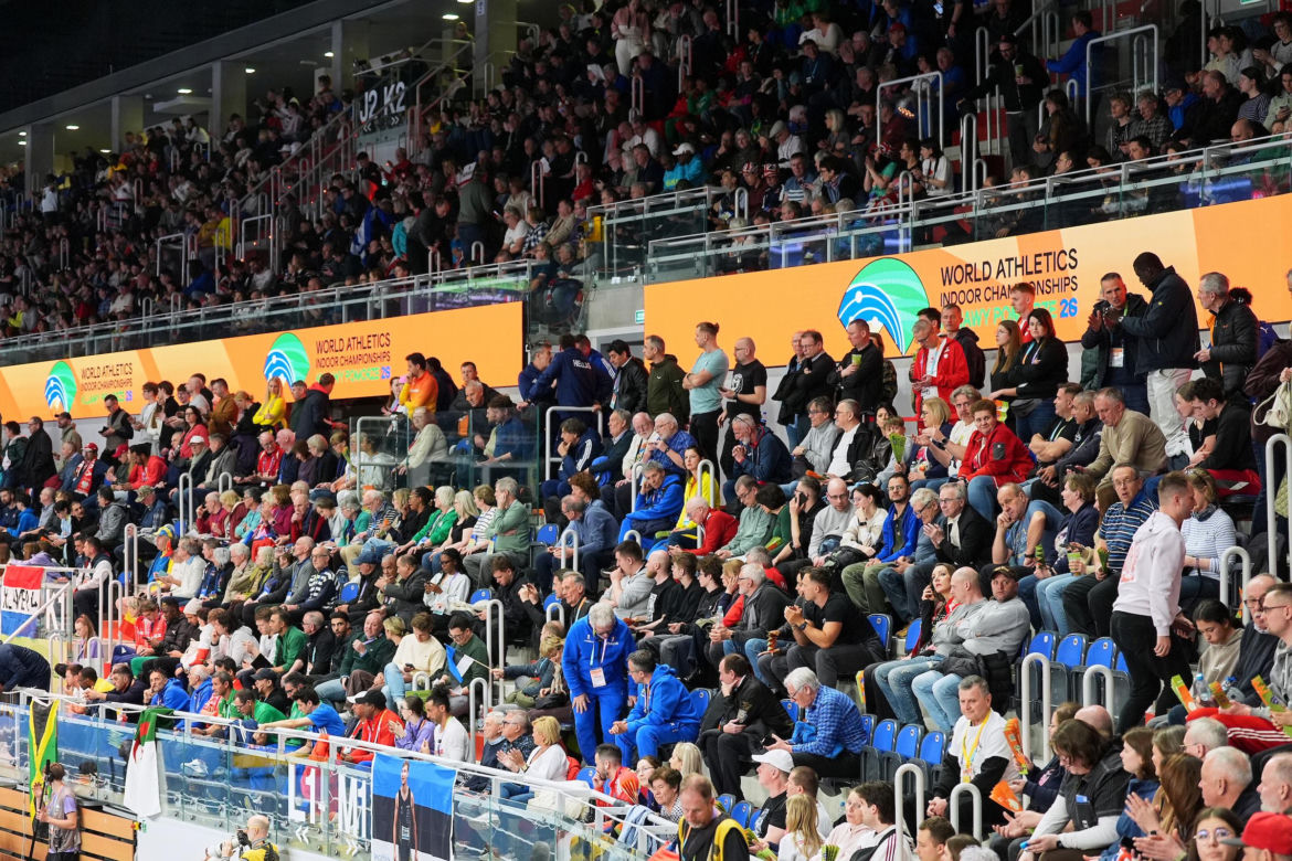 Halowe Mistrzostwa Świata w Lekkoatletyce Kujawy Pomorze 26 w Toruniu. Zdjęcia kibiców i zawodników z 1. dnia imprezy