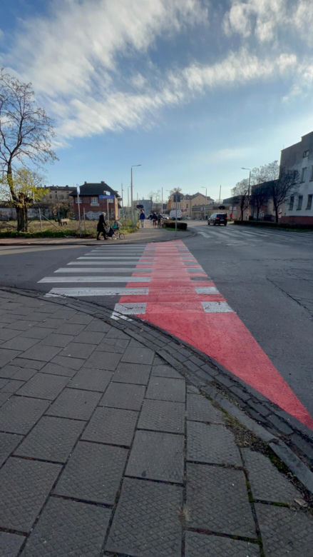 Przejścia pieszo-rowerowe na Zatorzu