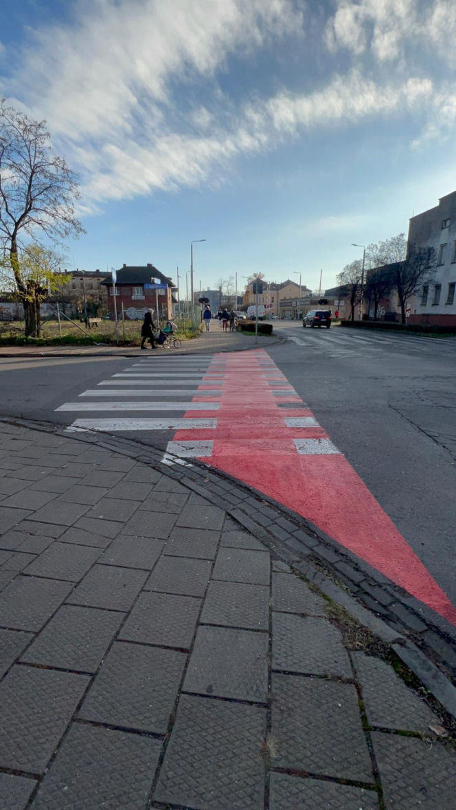 Przejścia pieszo-rowerowe na Zatorzu