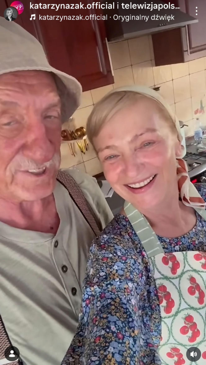Ranczo 11 sezon. Solejukowa (Katarzyna Żak), Solejuk (Sylwester Maciejewski) na planie