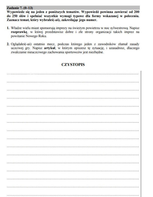 Matura 2016 język angielski