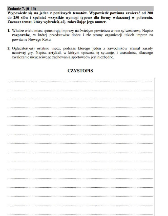 Matura 2016 język angielski