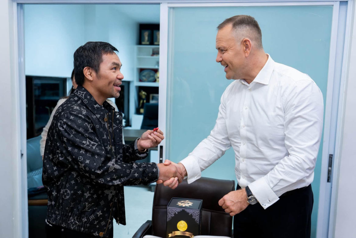 Karol Nawrocki i Manny Pacquiao