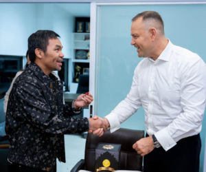 Karol Nawrocki i Manny Pacquiao