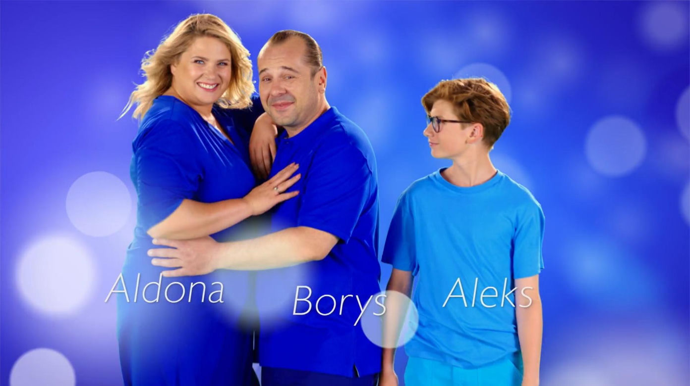 Barwy szczęścia, odc. 2848 - nowa czołówka. Aldona (Elżbieta Romanowska), Borys (Jakub Wieczorek), Aleks (Hubert Wiatrowski)