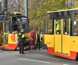 Wypadek tramwajowy przy ul.Elekcyjnej w Warszawie