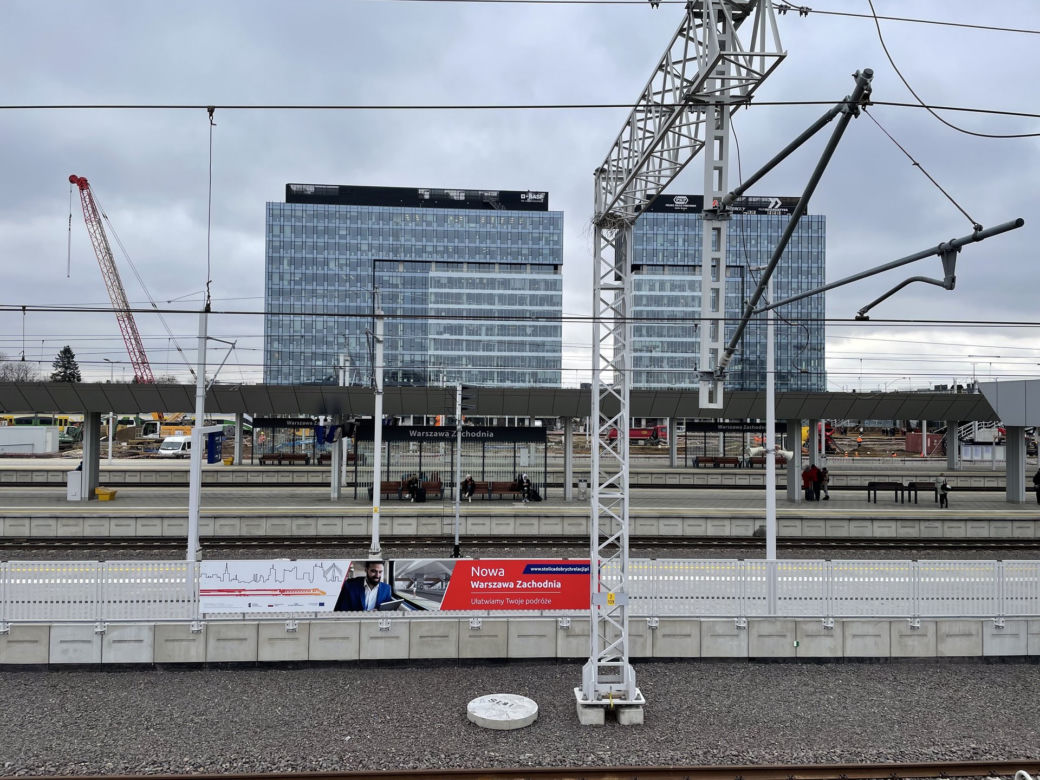 Prace budowlane na stacji kolejowej Warszawa Zachodnia