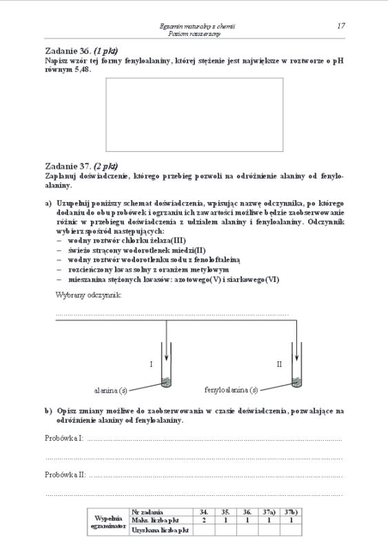 Arkusz rozszerzony chemia matura 2014