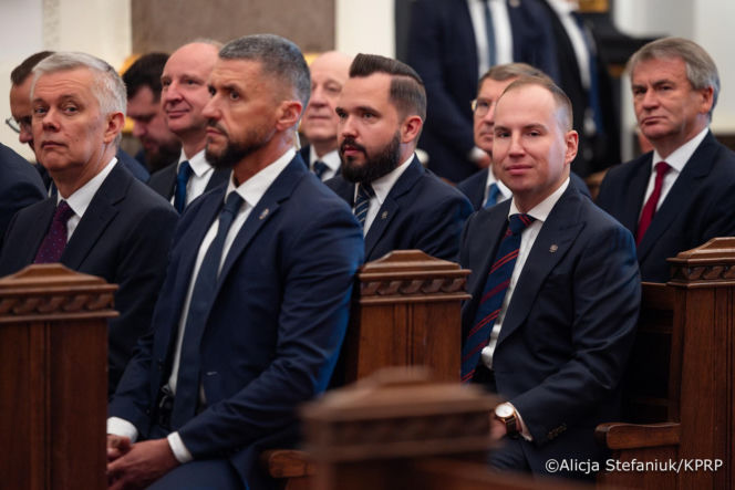 Karol i Marta Nawroccy na obchodach Święta Wojska Polskiego