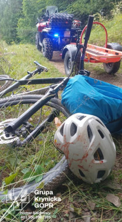 Przybywa wypadków na rowerach w górach.  GOPR prosi  o ostrożność na szlakach